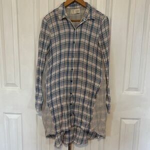 Saturday Sunday Anthropology Plaid Button-Down Shirt for Women